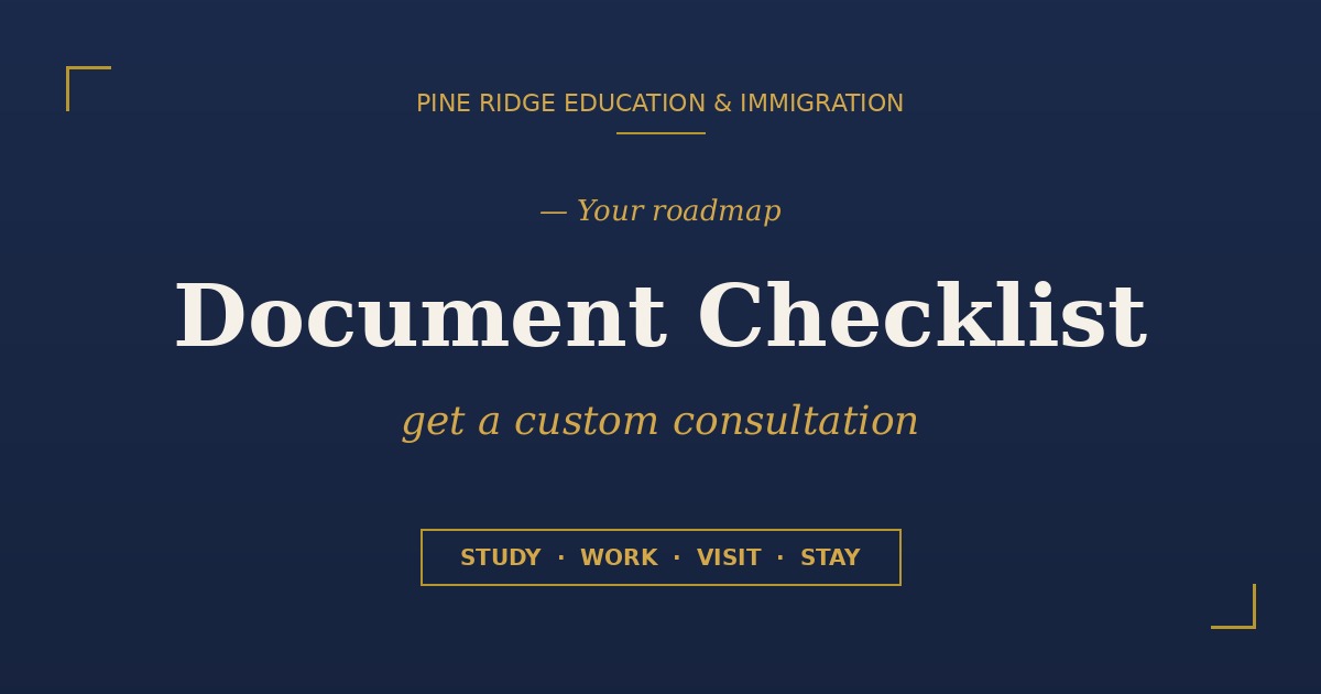 Document Checklist — Pine Ridge Education & Immigration
